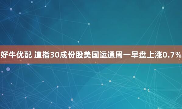 好牛优配 道指30成份股美国运通周一早盘上涨0.7%