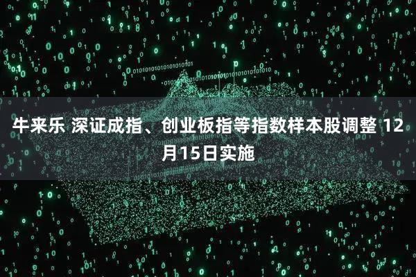 牛来乐 深证成指、创业板指等指数样本股调整 12月15日实施